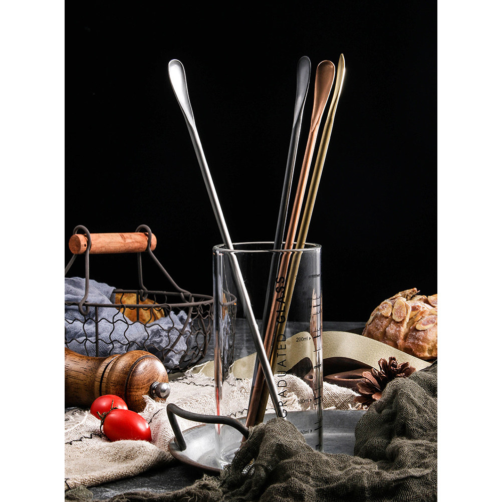 Bar Spoon Twisted - 2Pcs Stainless Steel Cocktail Spoons Long