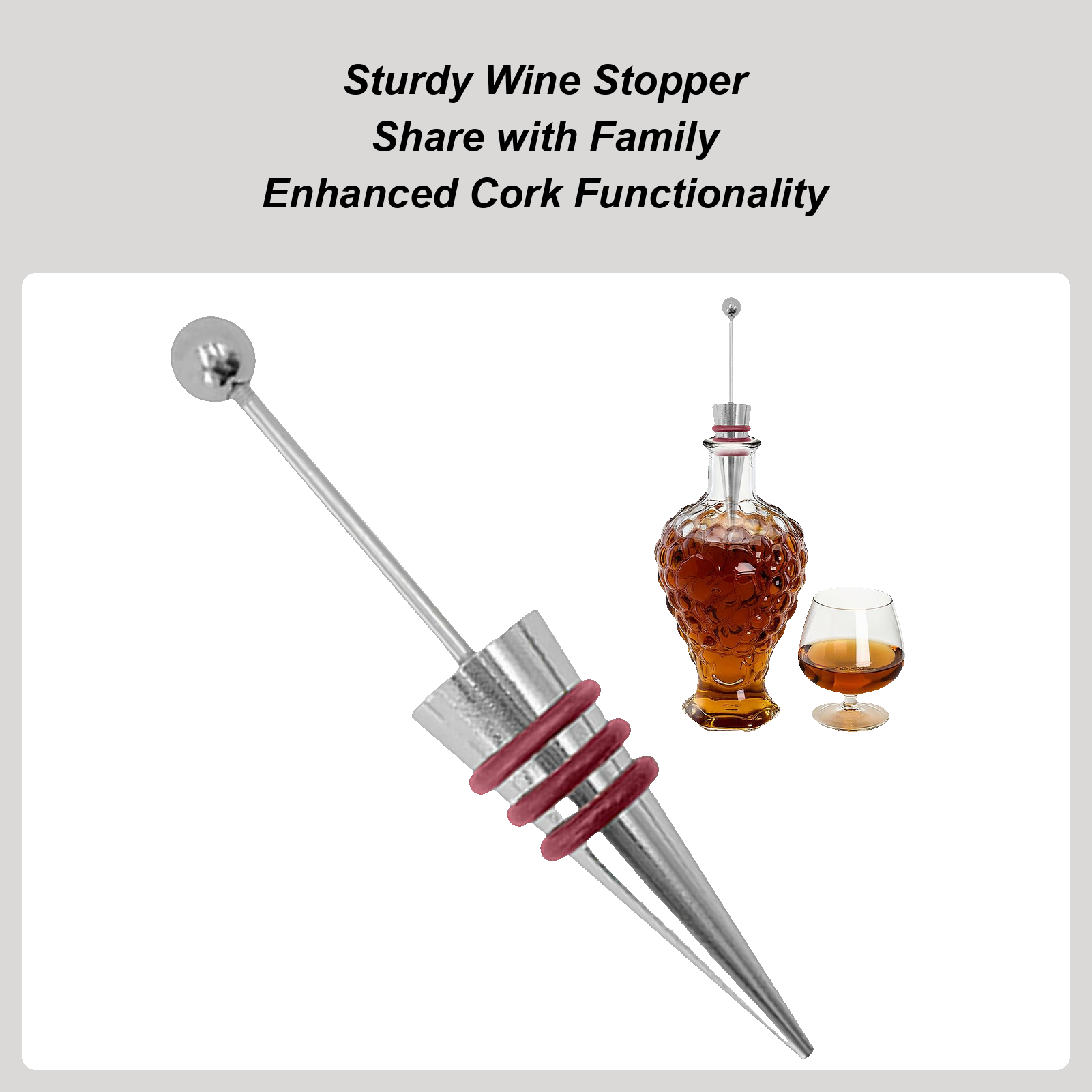 Home Bar Supplies - Wine Stopper Alloy Silicone Reusable Home