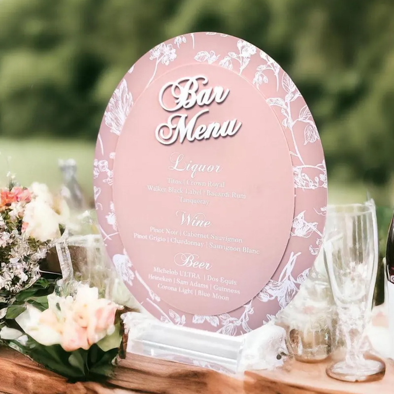 3D OVAL Toile Floral Chinoiser - огляд і ціна Cocktail Recipe Book