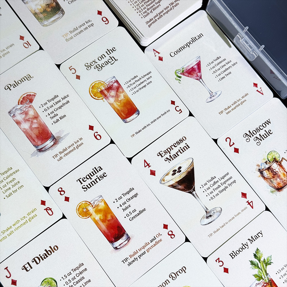 54pcs Cocktail Recipes Playing - огляд і ціна Cocktail Recipe Book