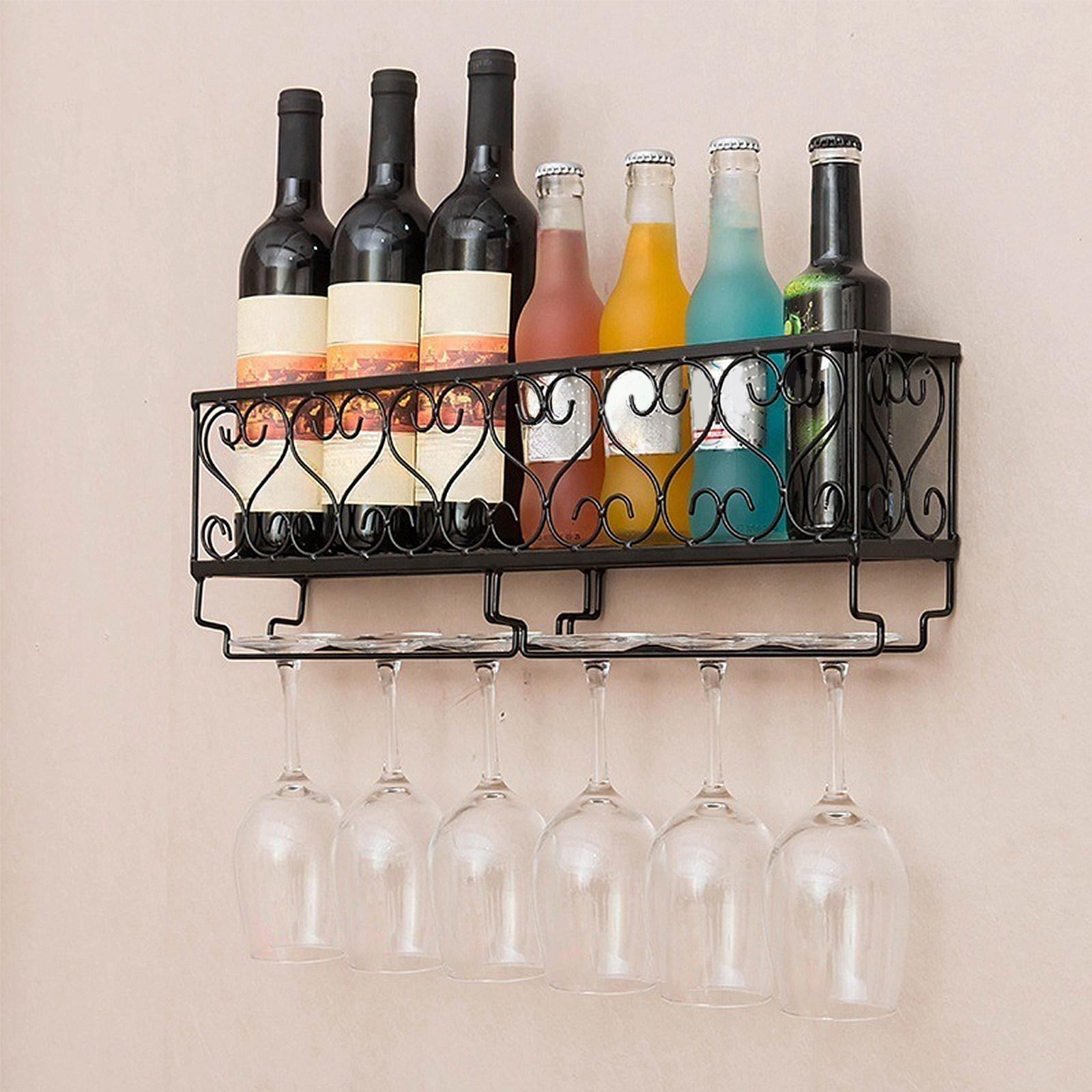 1Pcs Wall Mount Wine Bottle Ra - огляд і ціна Home Bar Setup