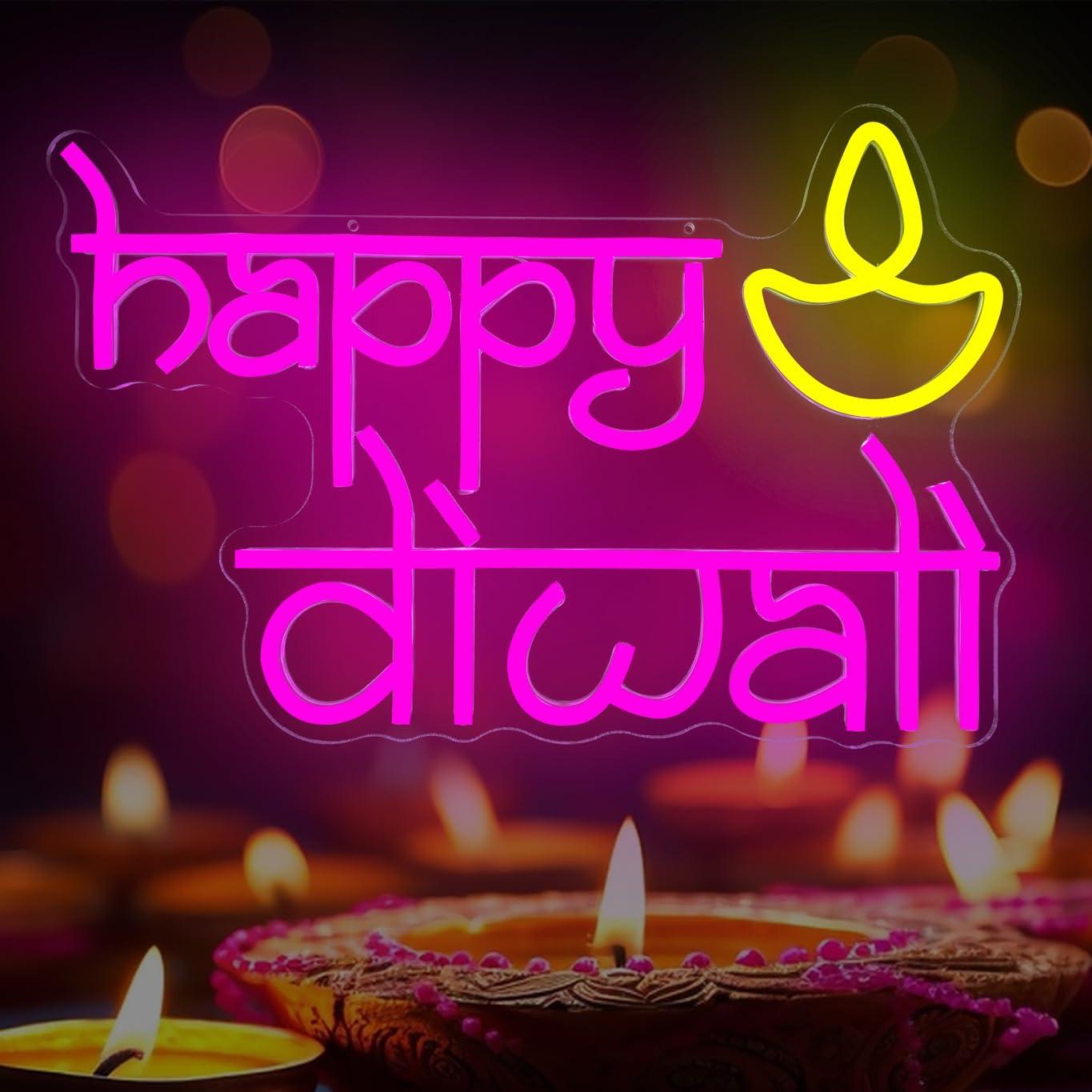 Happy Diwali Neon Sign USB Pow - огляд і ціна Home Bar Signs