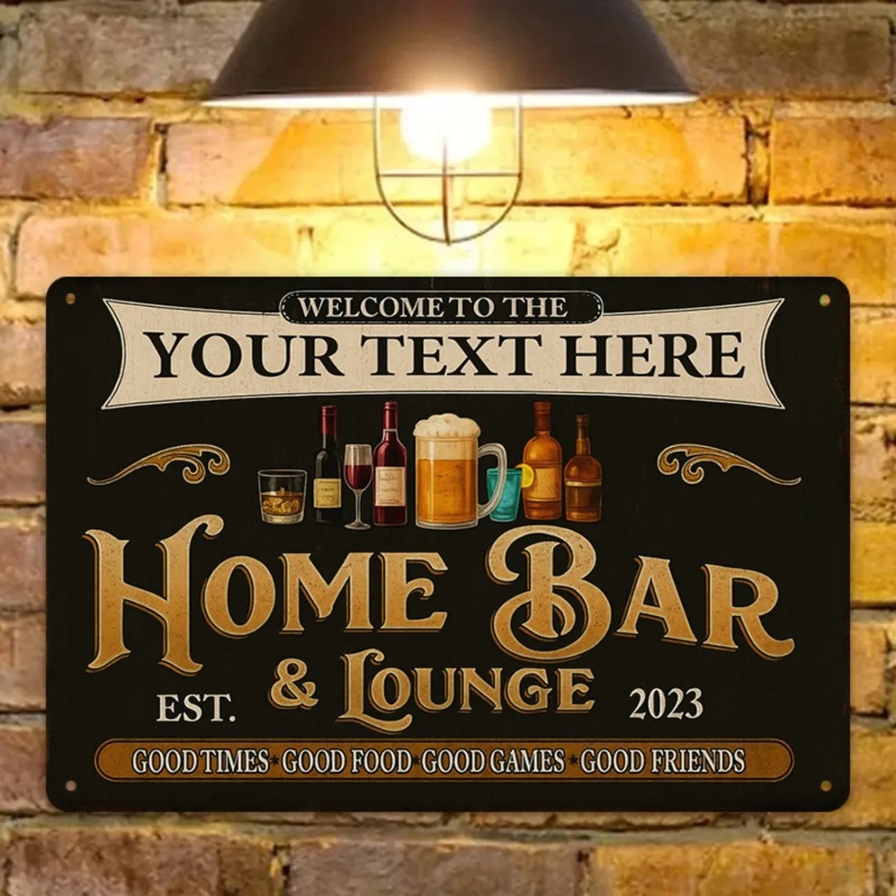 Custom Text Vintage Home Bar & - огляд і ціна Home Bar Signs