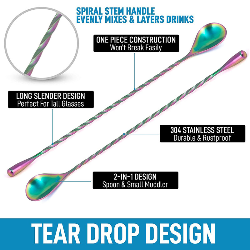 30cm/40cm/50cm Teardrop Cockta - огляд і ціна Bar Spoon Twisted