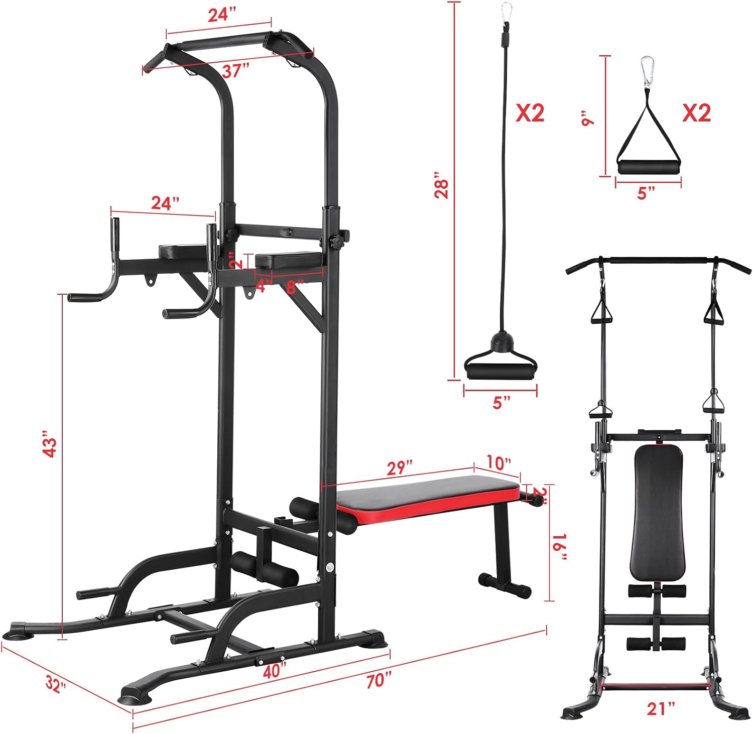 Power Tower with Bench, Pull U - огляд і ціна Home Bar Stand