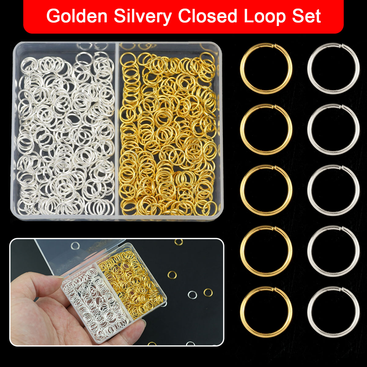 Boxed 4/5/6/7/8/10mm Gold Colo - огляд і ціна Bar Cart Gold