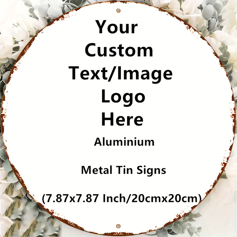 Custom Round Vintage Metal Tin - огляд і ціна Home Bar Signs