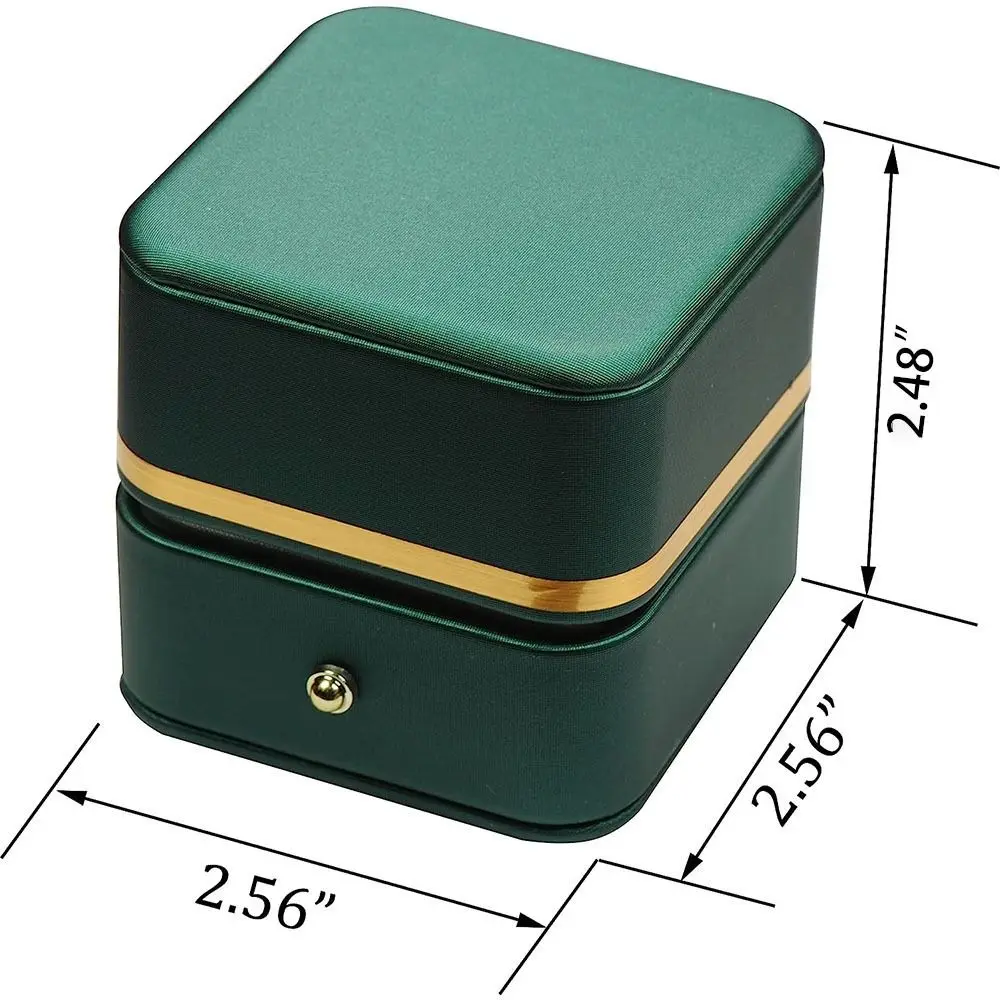 Fashion PU Leather Square Ring - огляд і ціна Bar Cart Gold