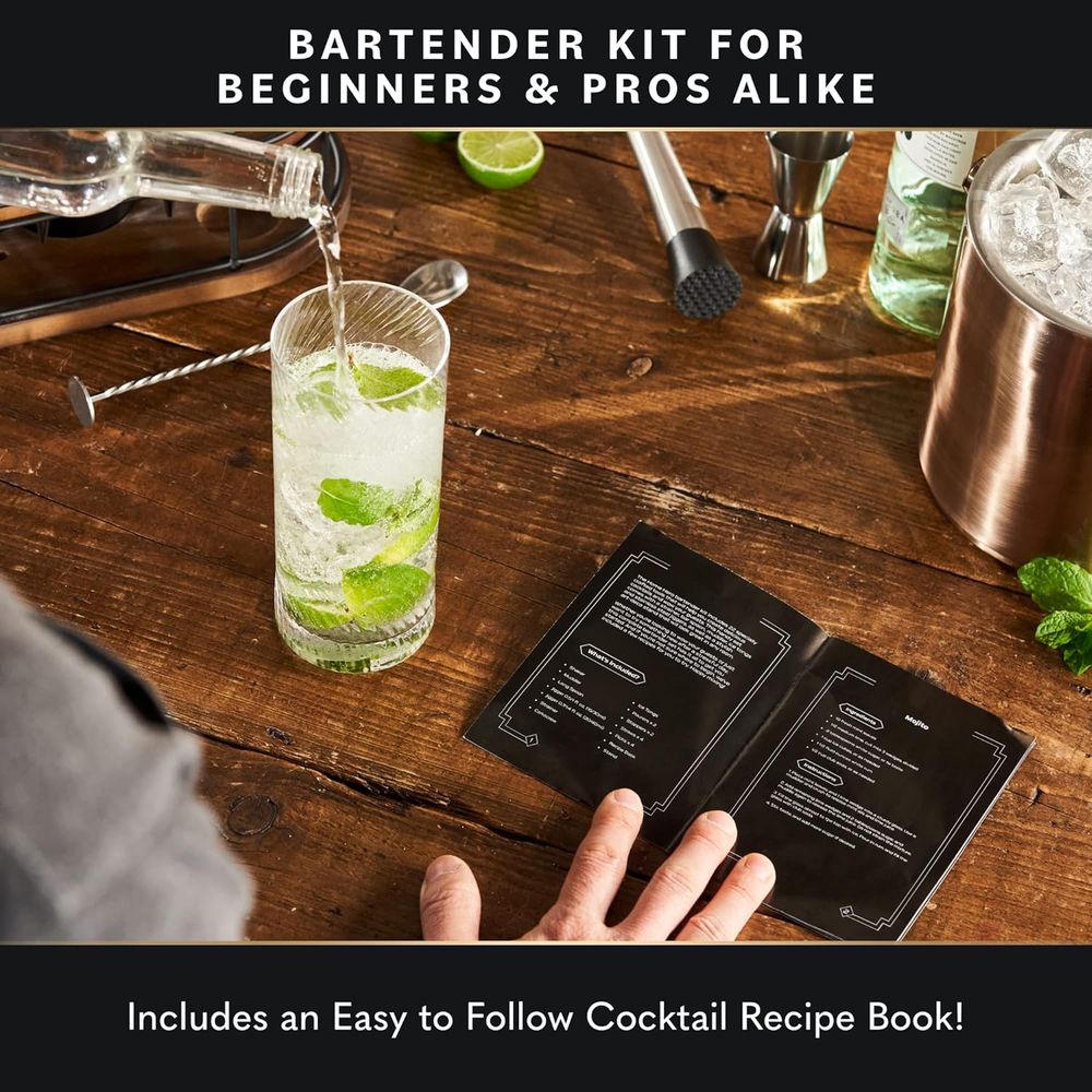 22-Piece Cocktail Shaker & Bar - огляд і ціна Cocktail Recipe Book