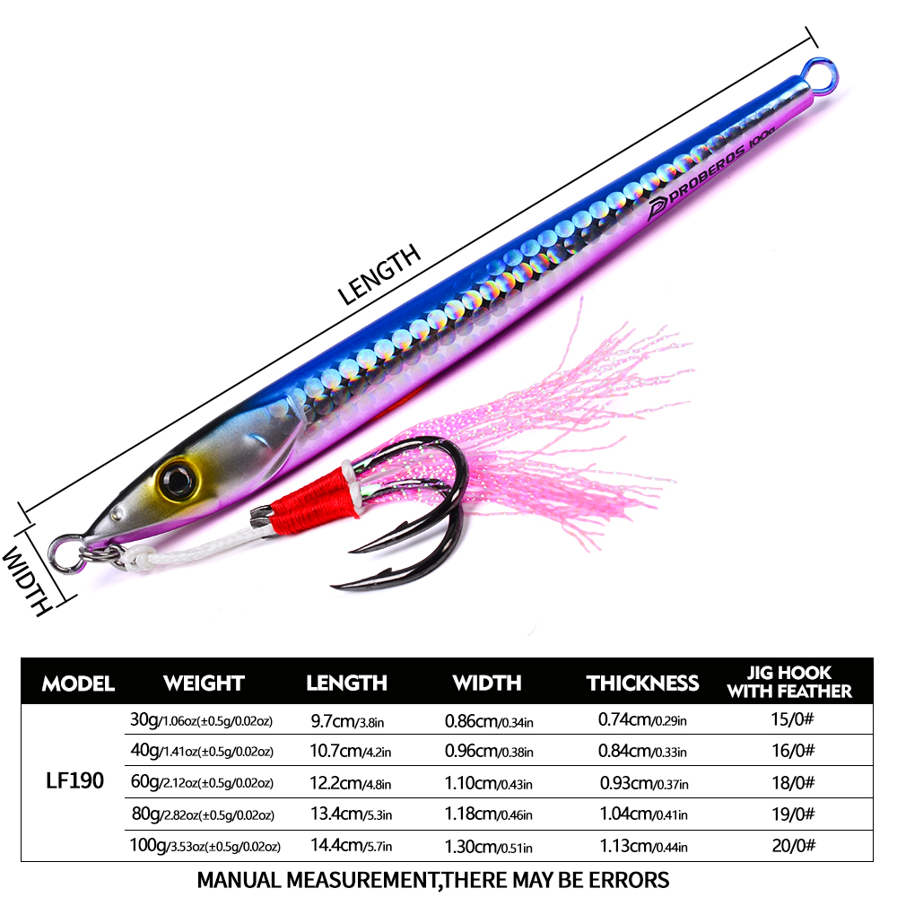 PROBEROS 30-100g Fast Sinking  - огляд і ціна Jigger Double Sided