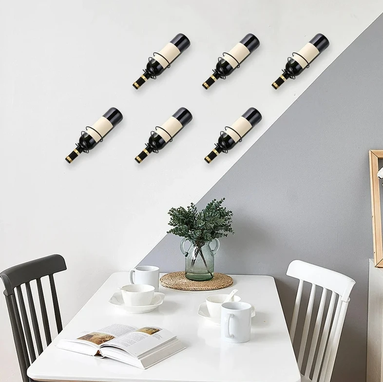 Pack Of 6 Wall Mounted Wine Ra - огляд і ціна Home Bar Setup