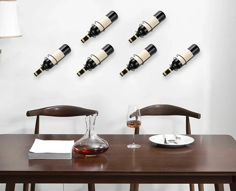 Pack Of 6 Wall Mounted Wine Ra - огляд і ціна Home Bar Setup