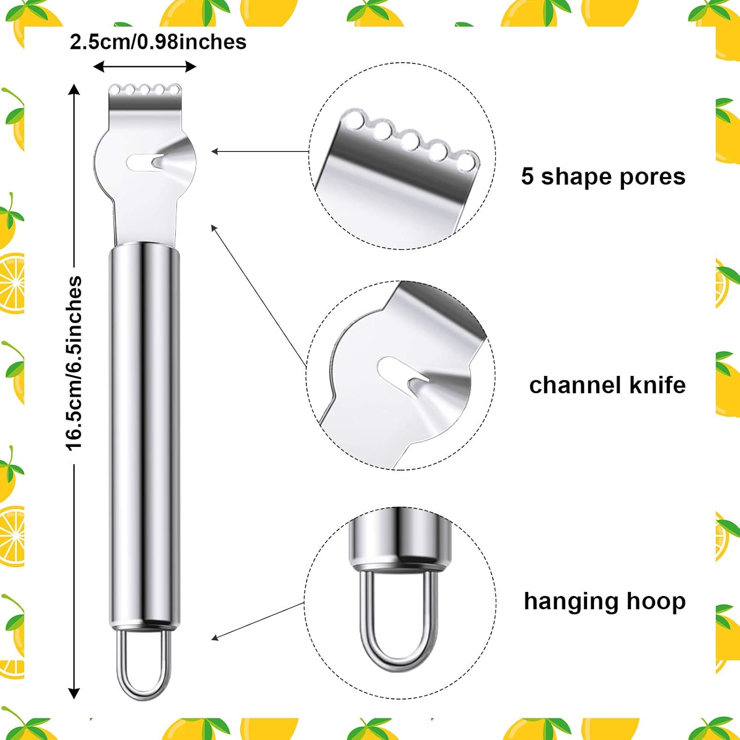 2 Pieces Stainless Steel Lemon - огляд і ціна Peeler Channel Knife