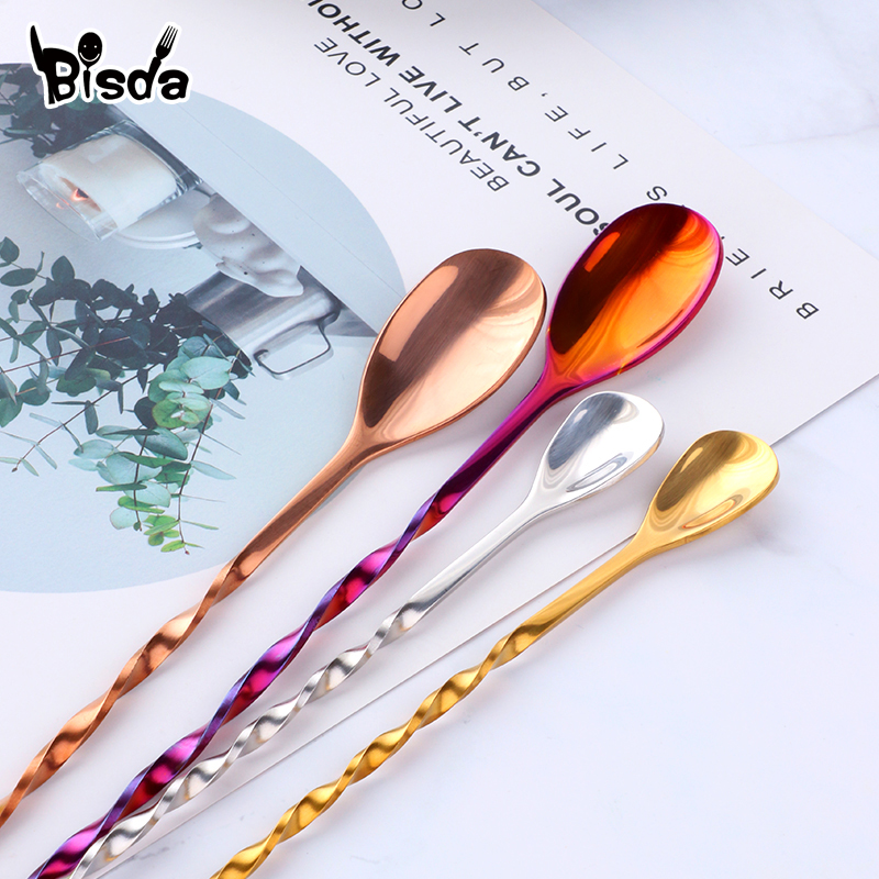 Cocktail Bar Spoons with Fork, - огляд і ціна Bar Spoon Twisted