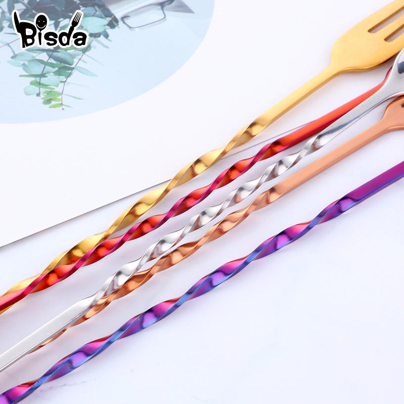 Cocktail Bar Spoons with Fork, - огляд і ціна Bar Spoon Twisted
