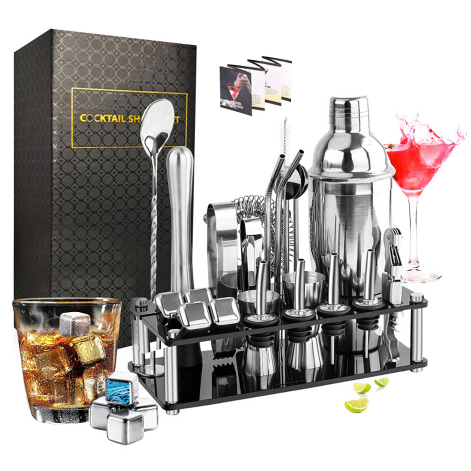 Cocktail Making Set Shaker Sta - огляд і ціна Cocktail Recipe Book