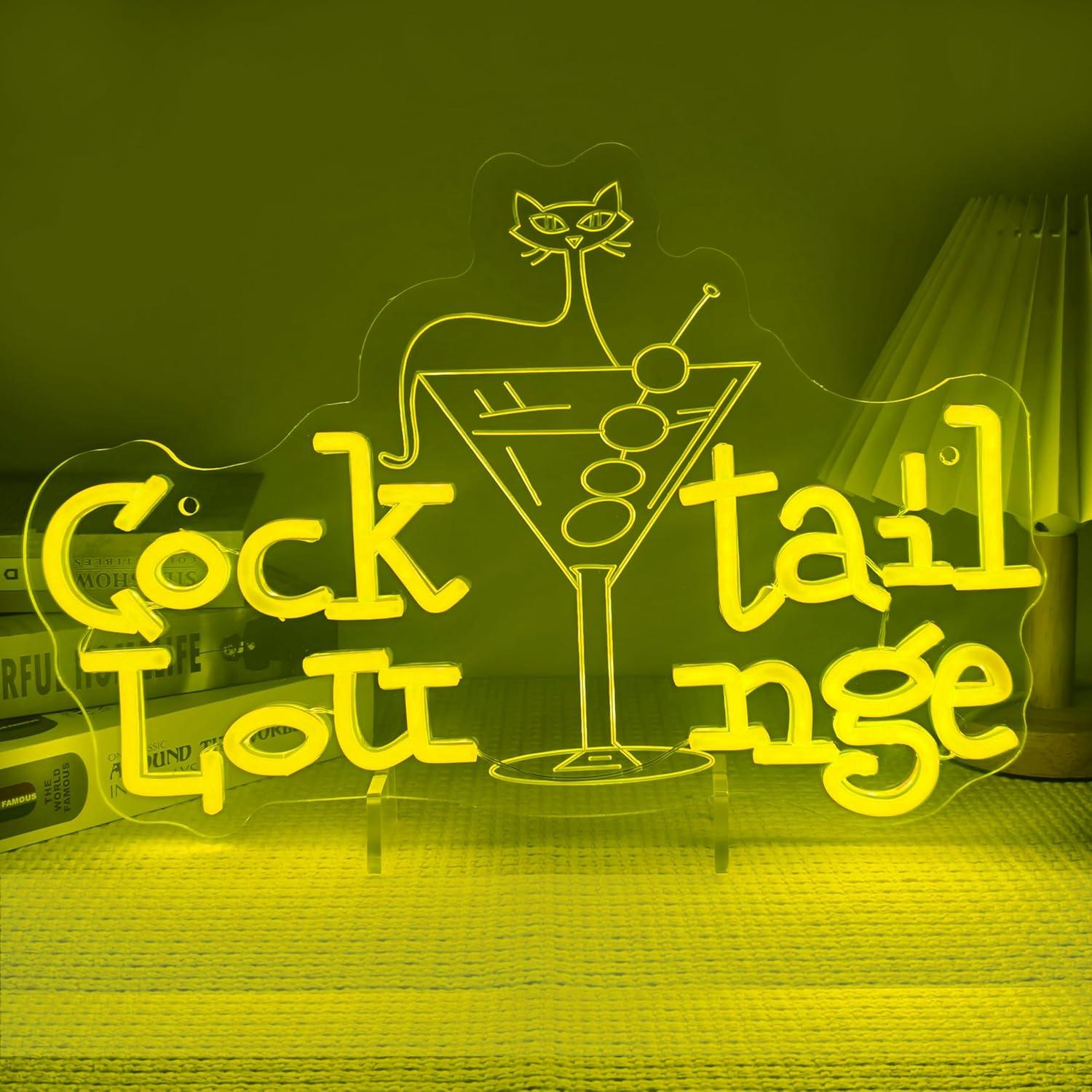 Cocktail Lounge Neon Sign Dimm - огляд і ціна Home Bar Signs