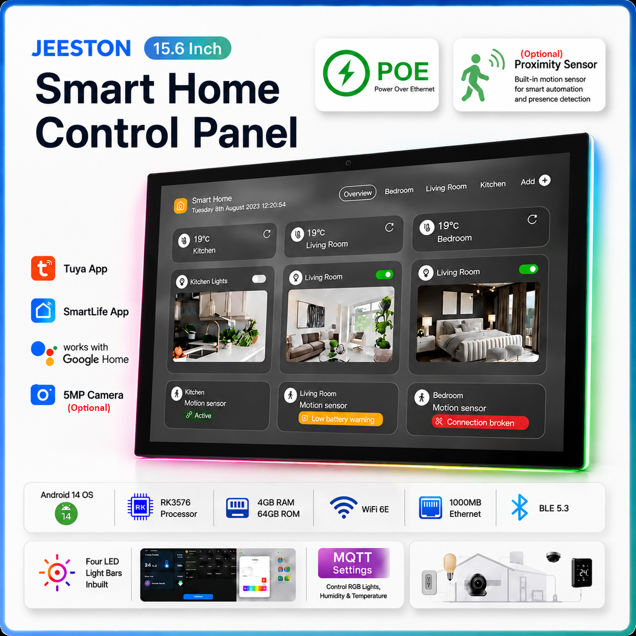15.6 Inch InWall Smart Home Co - огляд і ціна Home Bar Android